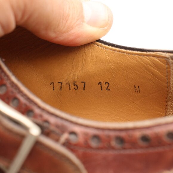 Magnanni Wingtip Monk Strap Men's Size 12 M Brown Leather  Dress Shoes 17157 - Picture 3 of 10